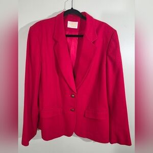 Vintage Pendleton Red Wool Blazer Classic Tailoring